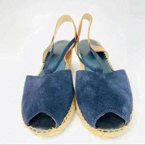 Andre Assous Peep Toe suede espadrilles